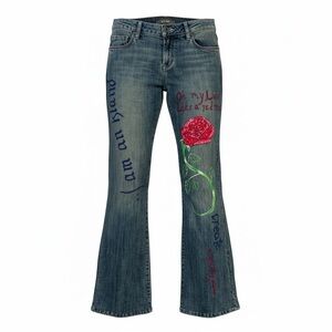 Women’s Size 30 Switch USA Rose + Embroidery Blue Jeans SO5079